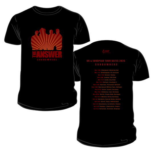 Sundowners Black Tour T Shirt